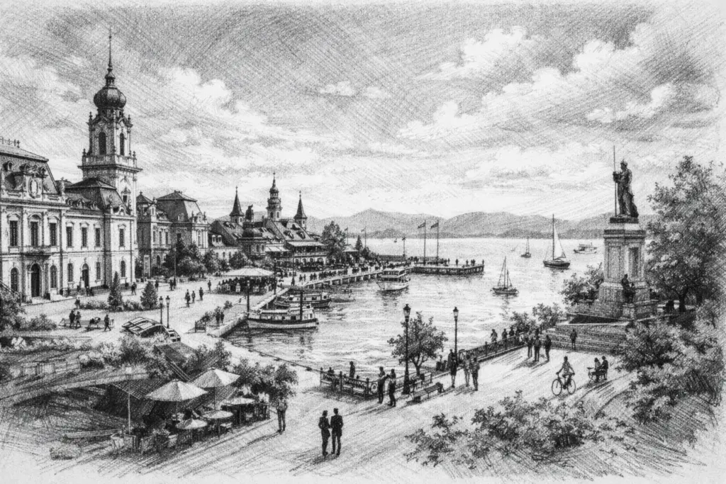 Keszthely időjárás, Balaton part, kikötő, Keszthely nevezetességei